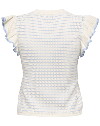 JDY - JDYCarice Frill Pullover Top - Cloud Dancer/Powder